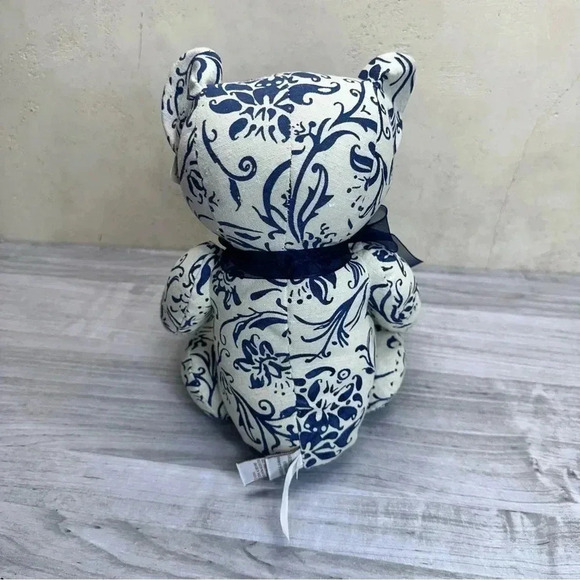 Gund Marabella 320562 Blue Corduroy Paisly Bear Stuffed Animal Toy with tag - Picture 2 of 13